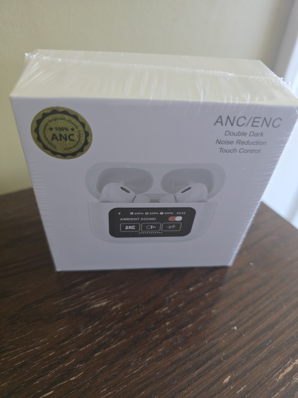 ANC/ENC White Earbud Headphones with Touch Control